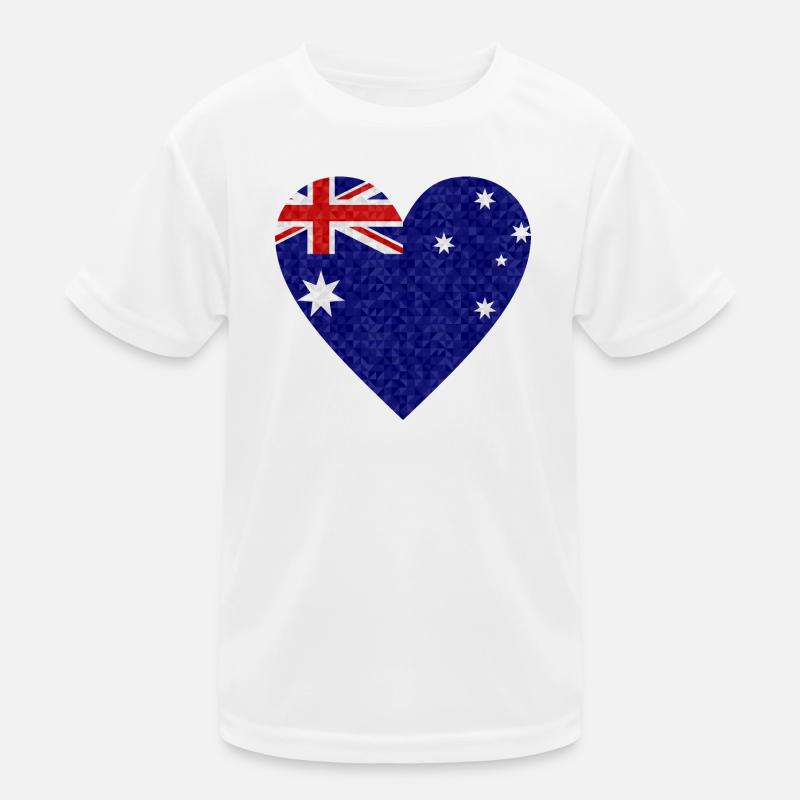 Australia Flag Down Under Australian Flag Kids Functional T-Shirt