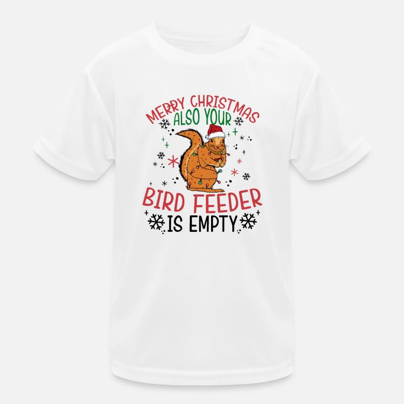 Frohe Weihnachten Eichhörnchen Humor Lustig Witzig Kinder Funktions-T-Shirt