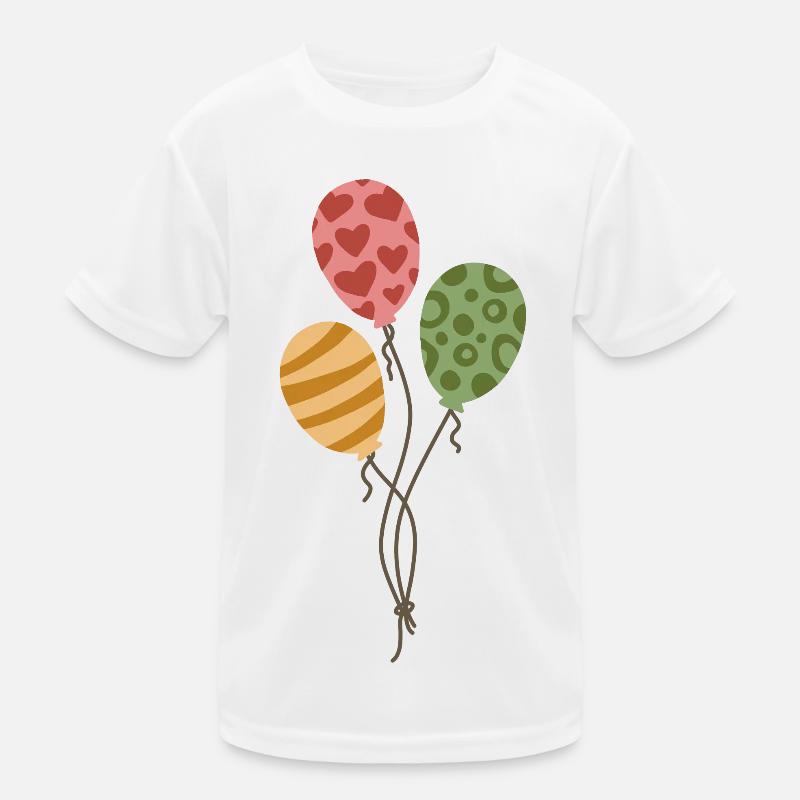 Ballons Luftballons Geburtstagsgeschenk Pastell Kinder Funktions-T-Shirt
