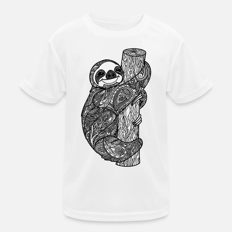 Sloth zentangle Kids Functional T-Shirt
