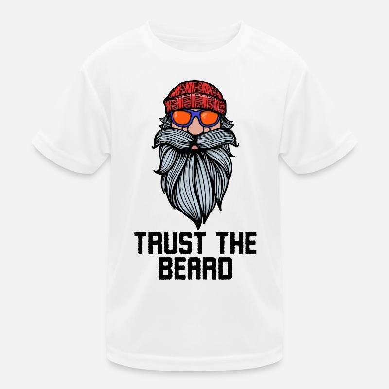 Gesichtsbehaarung Bart Statement Bärtig Vollbart Kinder Funktions-T-Shirt