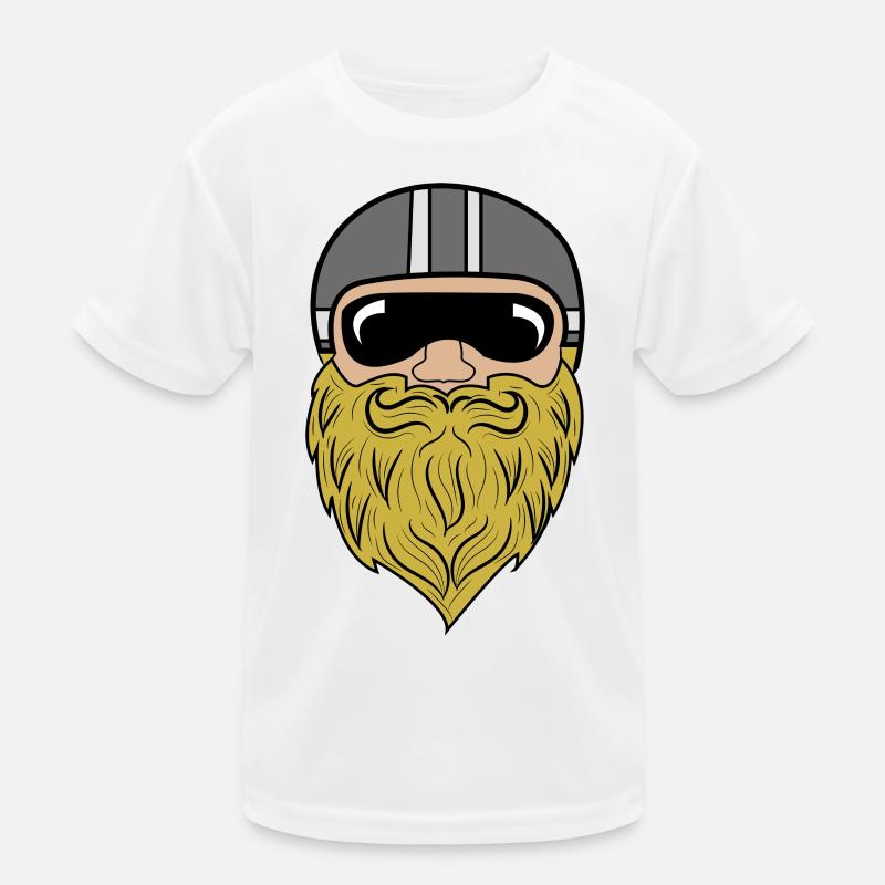 Beard Goatbeard Beard Hairstyle Mustache Beard Wearer Kids Functional T-Shirt
