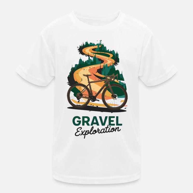 Conception de vélo d’exploration de gravier T-shirt sport Enfant
