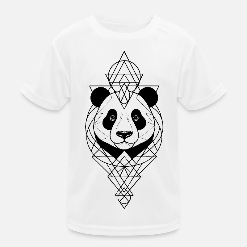 Geometric Panda Kinder Funktions-T-Shirt