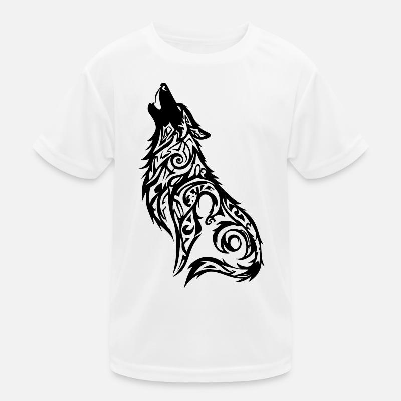 Wolf Tribal Tattoo Kinder Funktions-T-Shirt