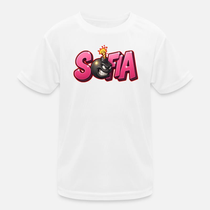 Sofia Graffiti Name Bomb Graffité 3D Kids Functional T-Shirt