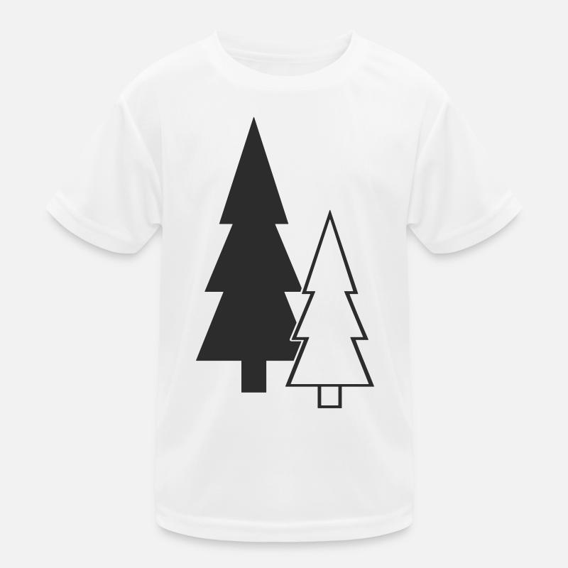 Sapins en silhouette forestière T-shirt sport Enfant