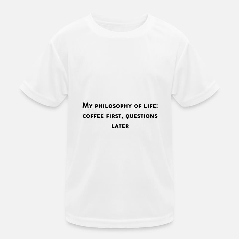 Design drôle café T-shirt sport Enfant