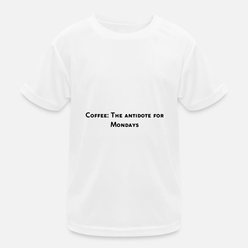 Funny café design - Kids Functional T-Shirt - white