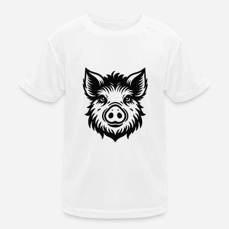 Little cute wild boar design Kids Functional T-Shirt