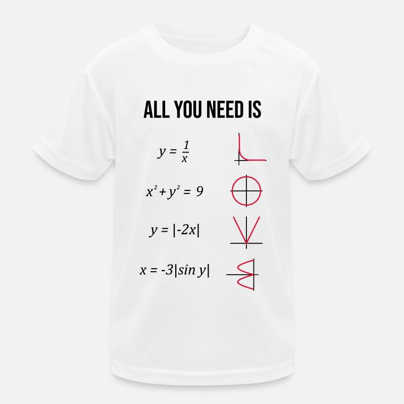 Mathe. Mathelehrer. Mathematiker. Geschenk - Kinder Funktions-T-Shirt - Weiß