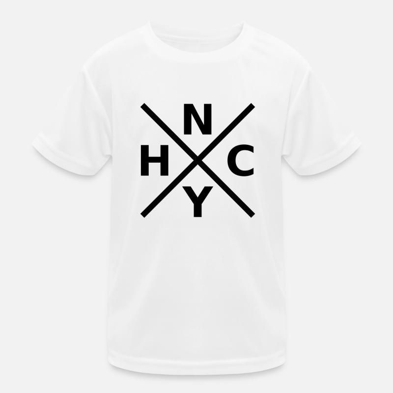 New York Hard Core Art Print Kids Functional T-Shirt