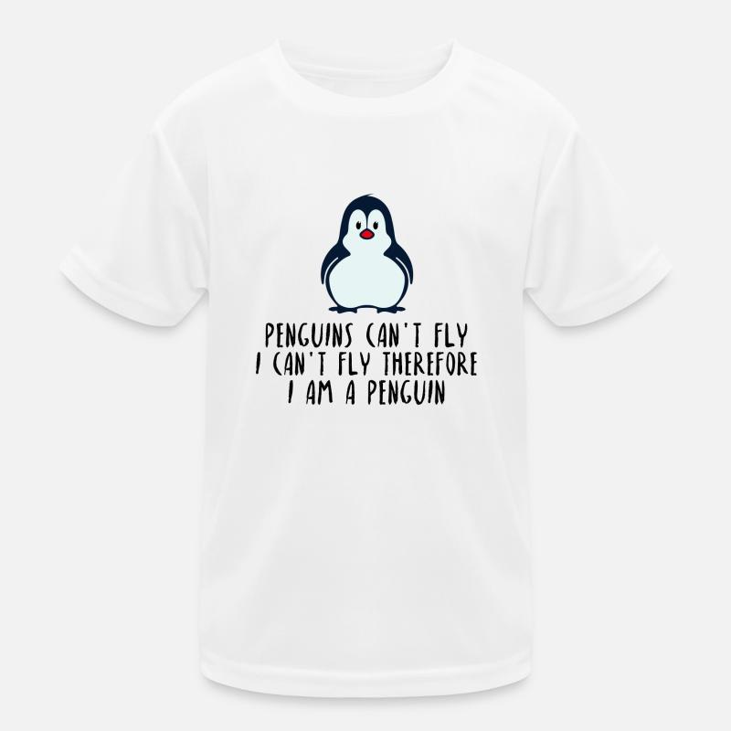 Penguins can't fly Pinguin Zootier Geschenk Idee Kinder Funktions-T-Shirt