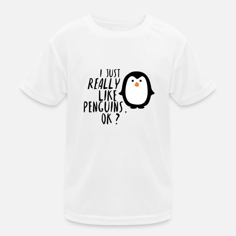 I Really like Penguins Pinguin Geschenk Idee Kinder Funktions-T-Shirt
