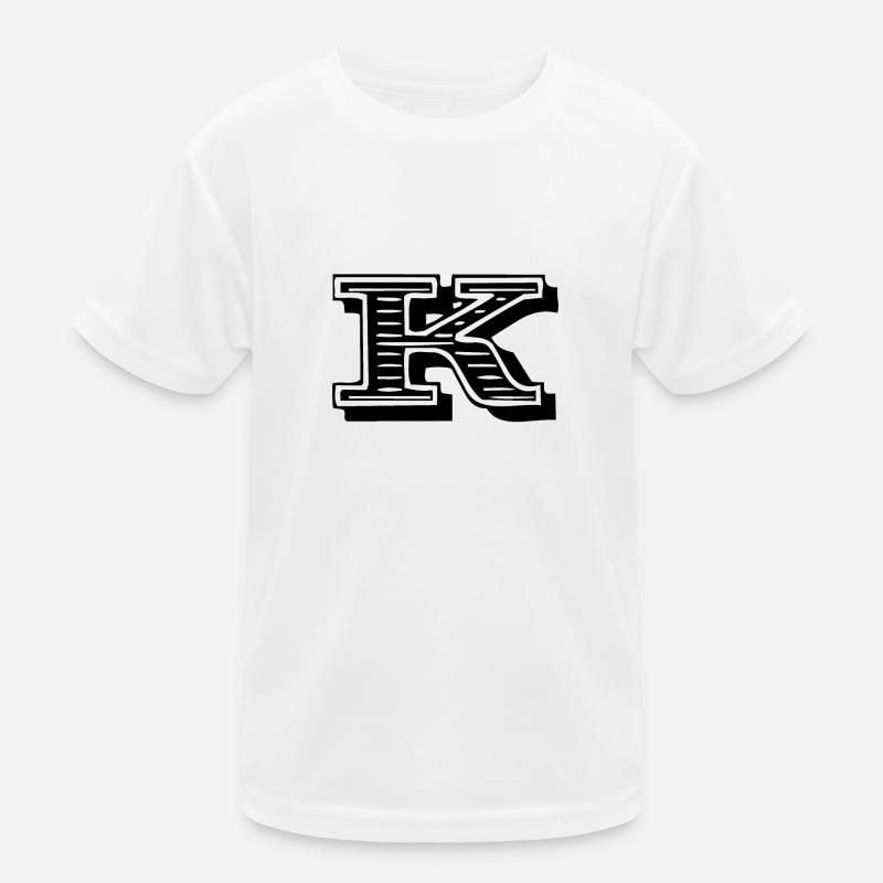 Buchstabe K Kinder Funktions-T-Shirt