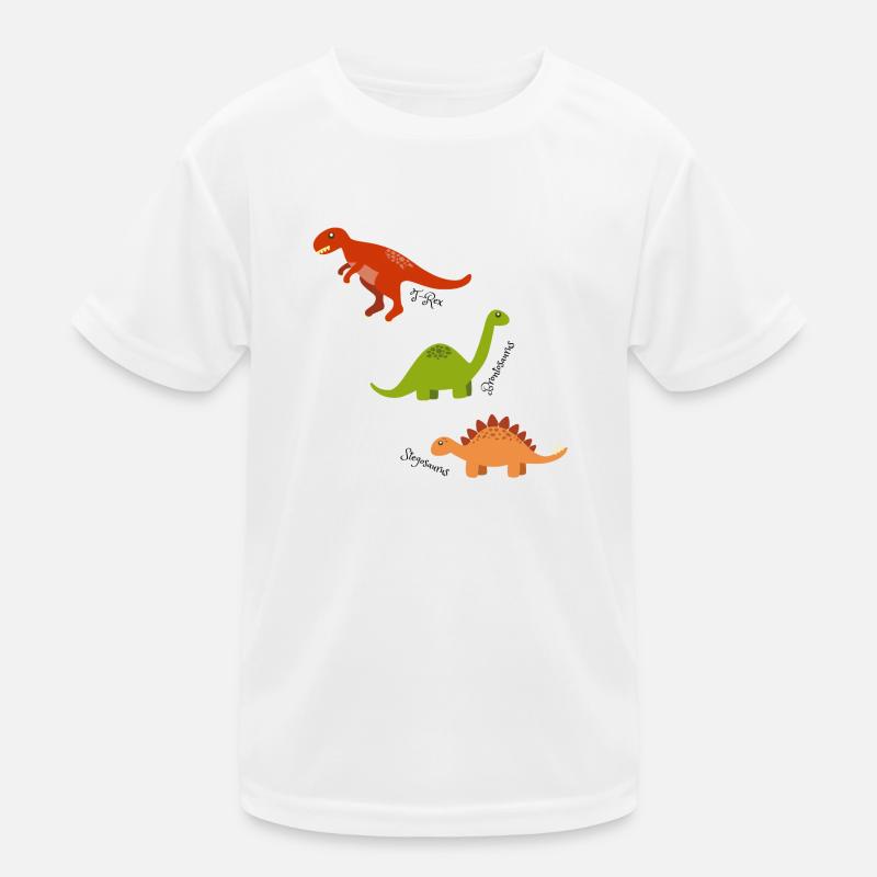 Drei Dinosaurier Kinder Funktions-T-Shirt