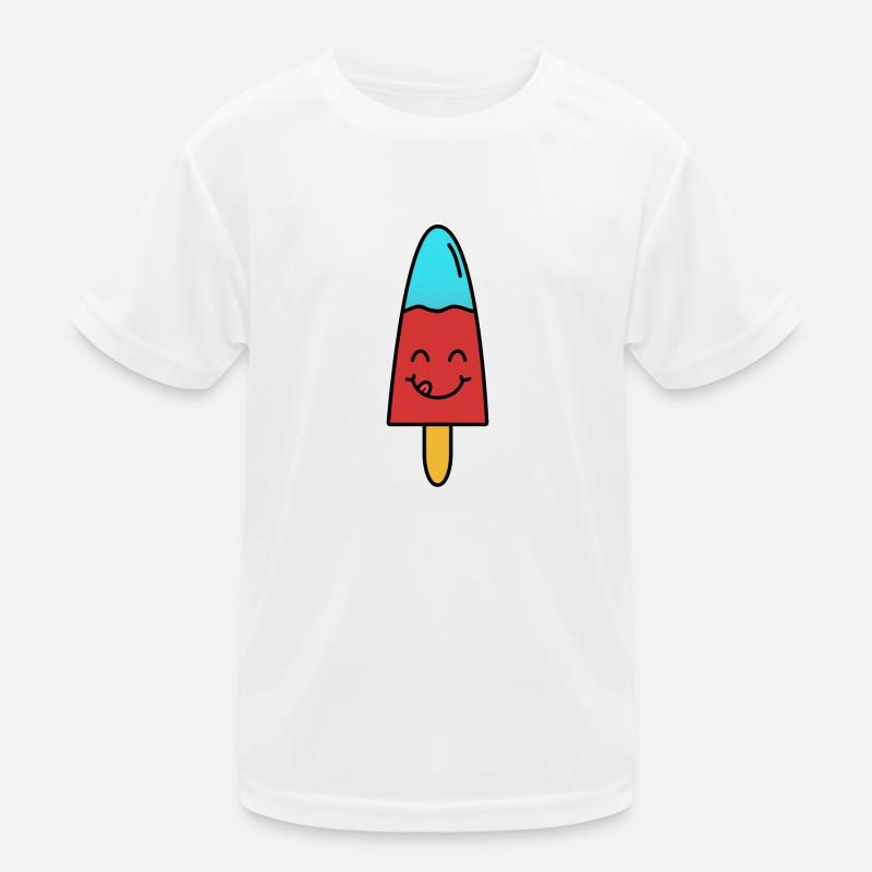 leckeres süßes Eis lachendes Gesicht Eiscreme Kinder Funktions-T-Shirt