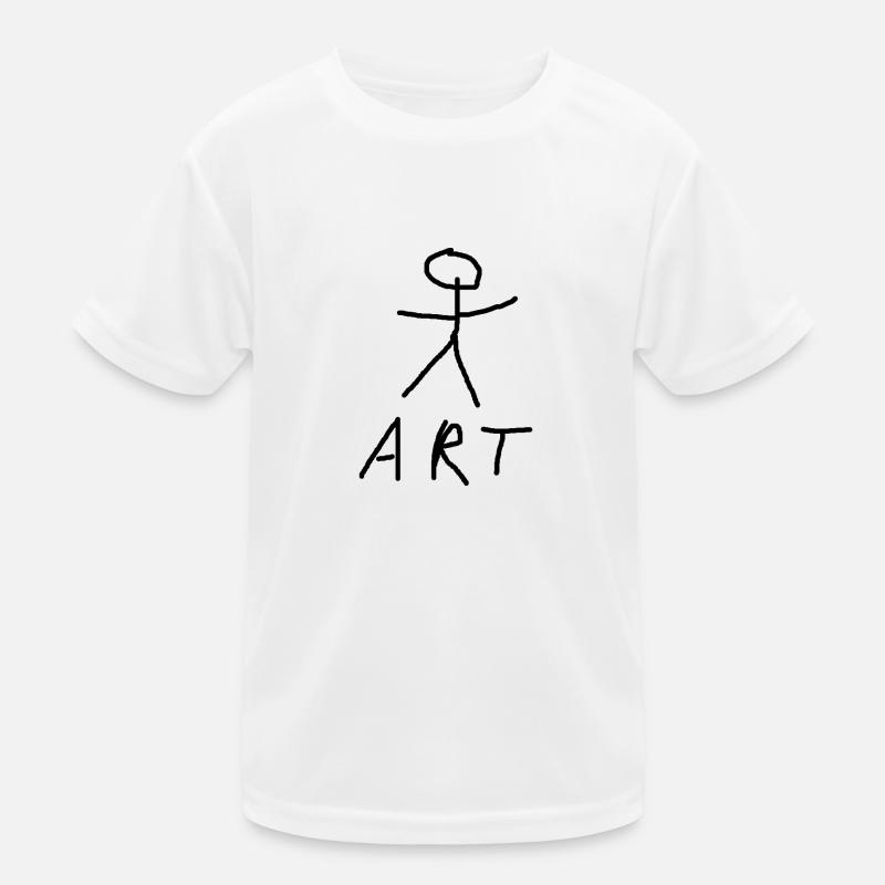 Art Geschenk Strichmännchen Kunst Kinder Funktions-T-Shirt