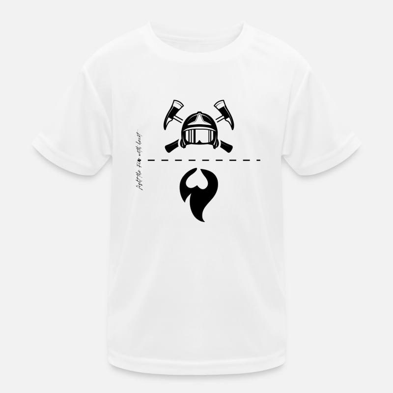 fight Fire with heart - FireShirtsEU Kids Functional T-Shirt