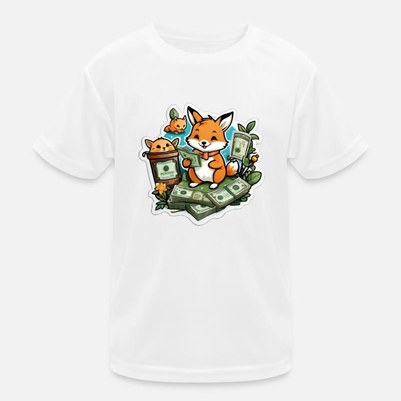 Cute Fox Kids Functional T-Shirt