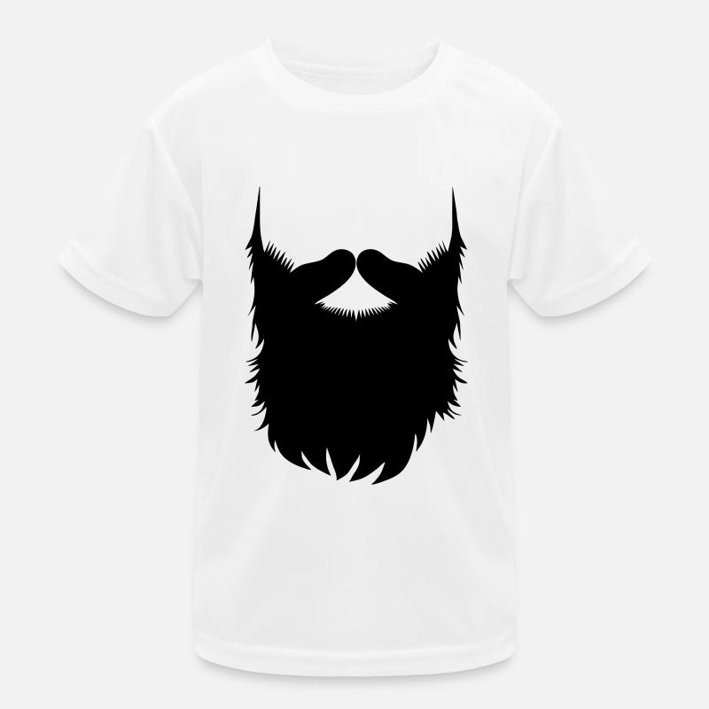 Hipster Beard Vector Kids Functional T-Shirt