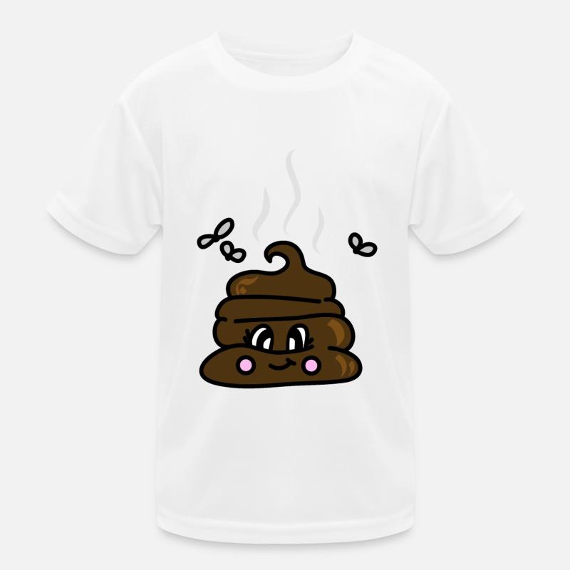 kleiner süßer Kackhaufen, witzige Geschenkidee Kinder Funktions-T-Shirt