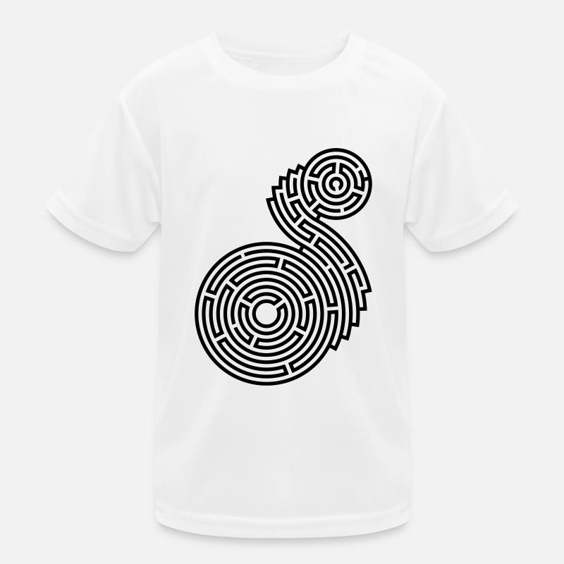 round two-part labyrinth Kids Functional T-Shirt