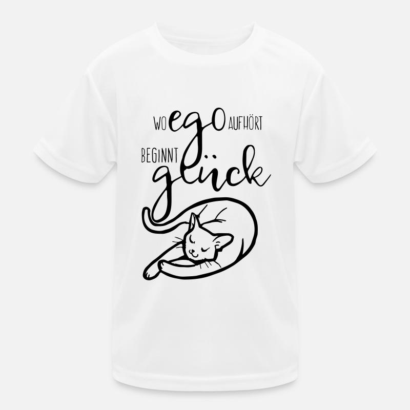 Katze Glück Kinder Funktions-T-Shirt
