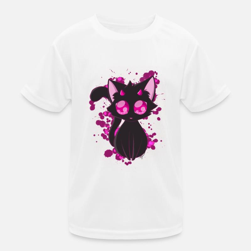 Black Devil Kitty en rose T-shirt sport Enfant