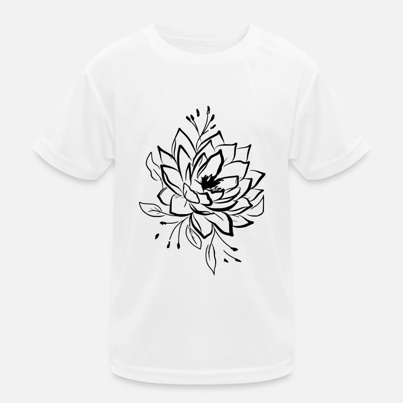 Lotusblüte Tattooart Idee Geschenk Kinder Funktions-T-Shirt