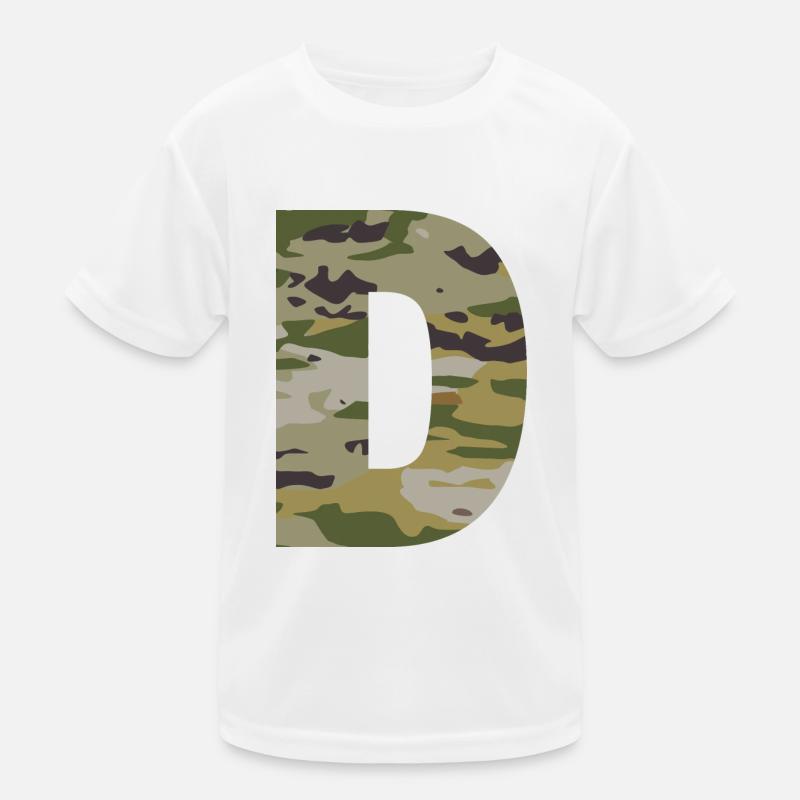 Tarnbuchstabe D Kinder Funktions-T-Shirt
