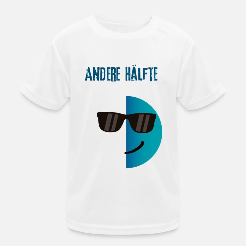 Andere Hälfte - Partnershirt - Männlich Kinder Funktions-T-Shirt