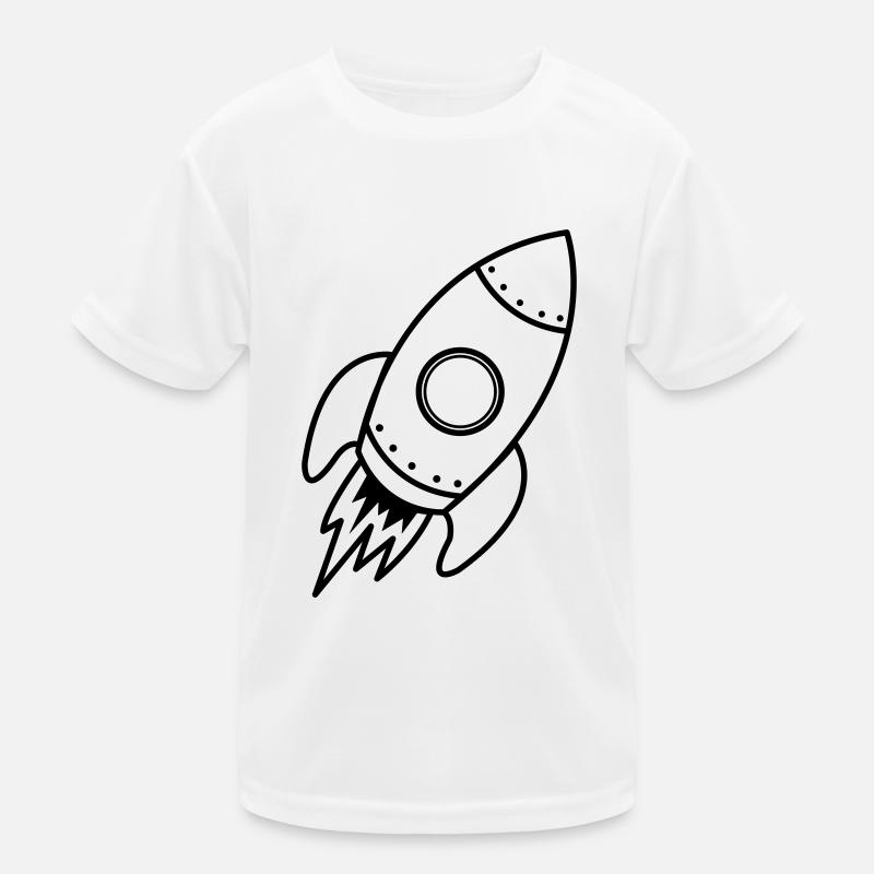 Rocket - Kinder Funktions-T-Shirt - Weiß
