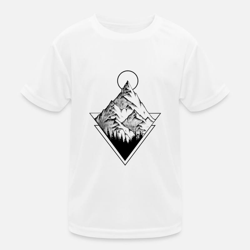 Mountain Geometry Kids Functional T-Shirt