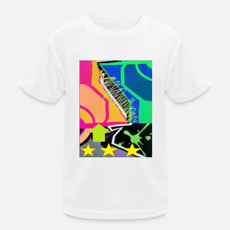 graffiti Colours - Kids Functional T-Shirt - white