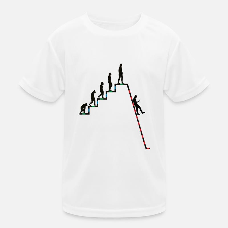 Evolution Richtung Abgrund Kinder Funktions-T-Shirt