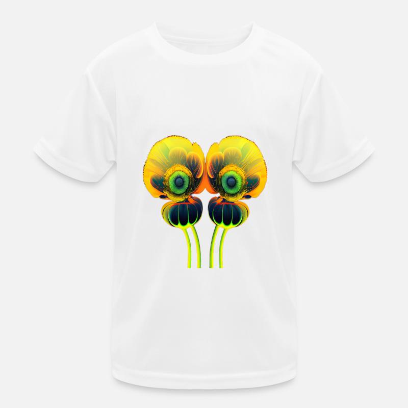 Psychedelische Mohnblüten Kinder Funktions-T-Shirt