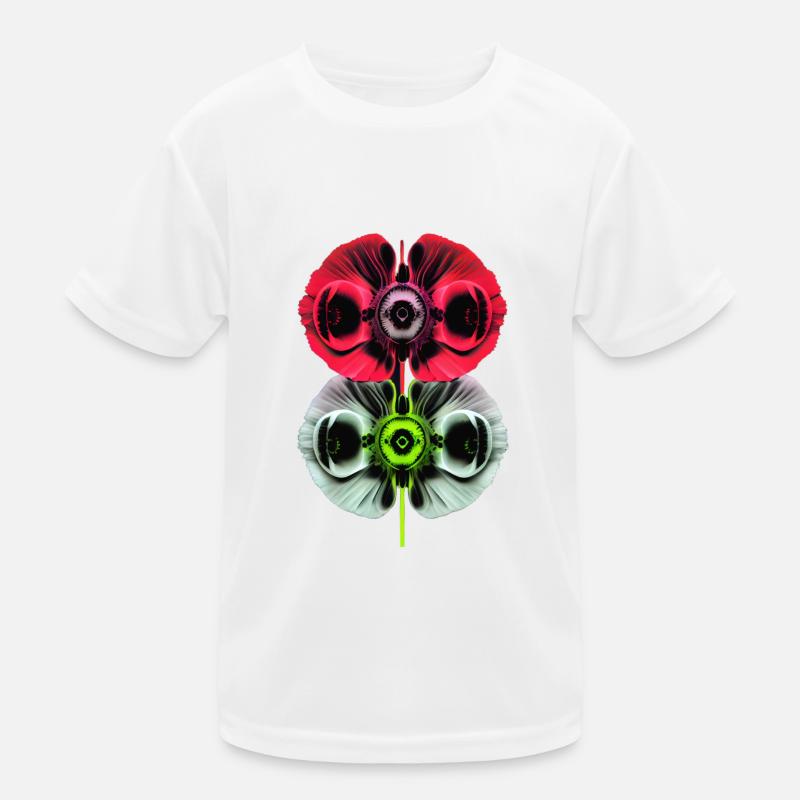 Psychedelische Mohnblüten Kinder Funktions-T-Shirt