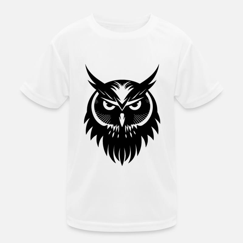 Eule Eulen Vogel Vögel - Kinder Funktions-T-Shirt - Weiß