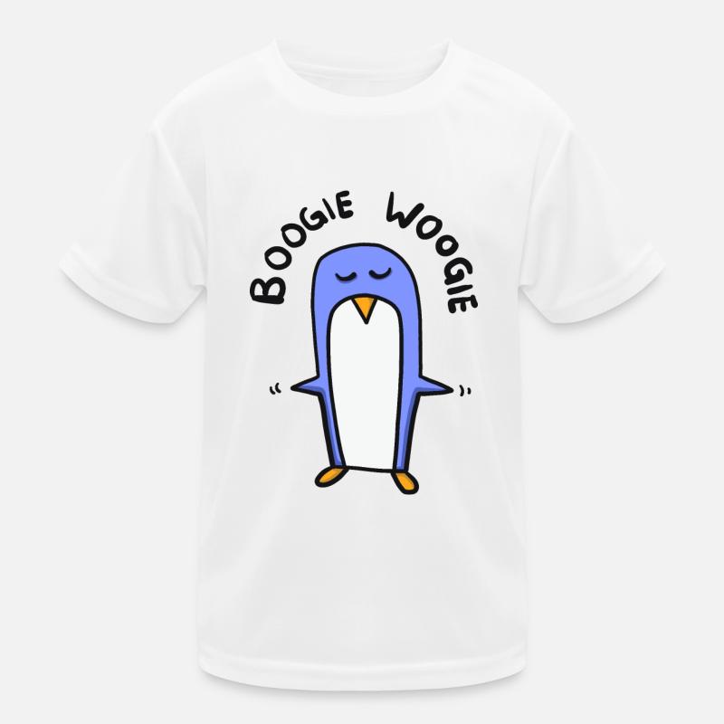 Penguin dances boogie woogie - Kids Functional T-Shirt - white