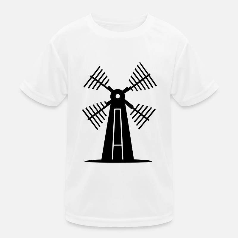 Windmühle Kinder Funktions-T-Shirt