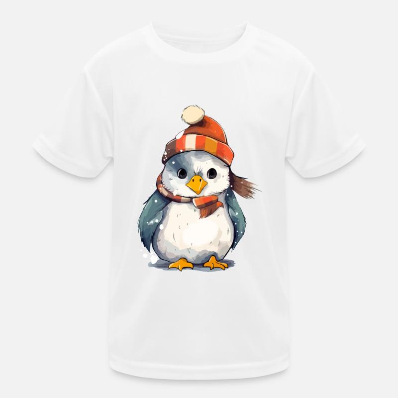 Oki le pingouin de Noël T-shirt sport Enfant