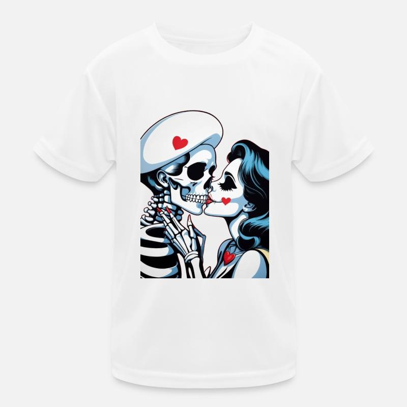 Skelett Paar Kinder Funktions-T-Shirt