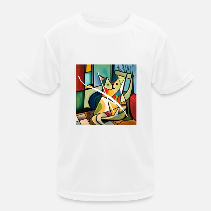 Image de chat sur t-shirt (en résumé) T-shirt sport Enfant