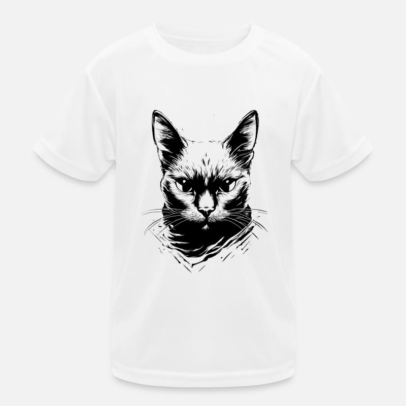 Chat noir T-shirt sport Enfant