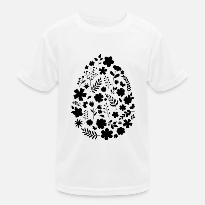 Oeuf de fleurs / citation de pâques T-shirt sport Enfant