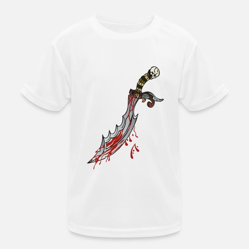 Dolchmesser Dolch Blut Desisn 904 W Kinder Funktions-T-Shirt