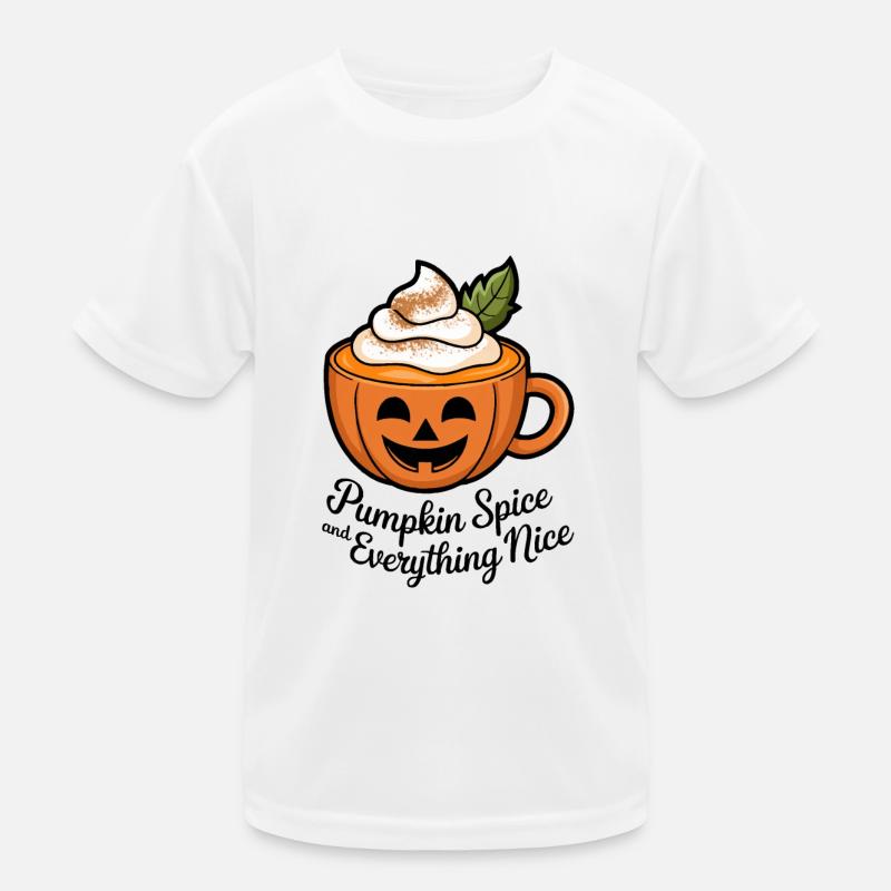 Pumpkin Spice and Everything Nice Kids Functional T-Shirt