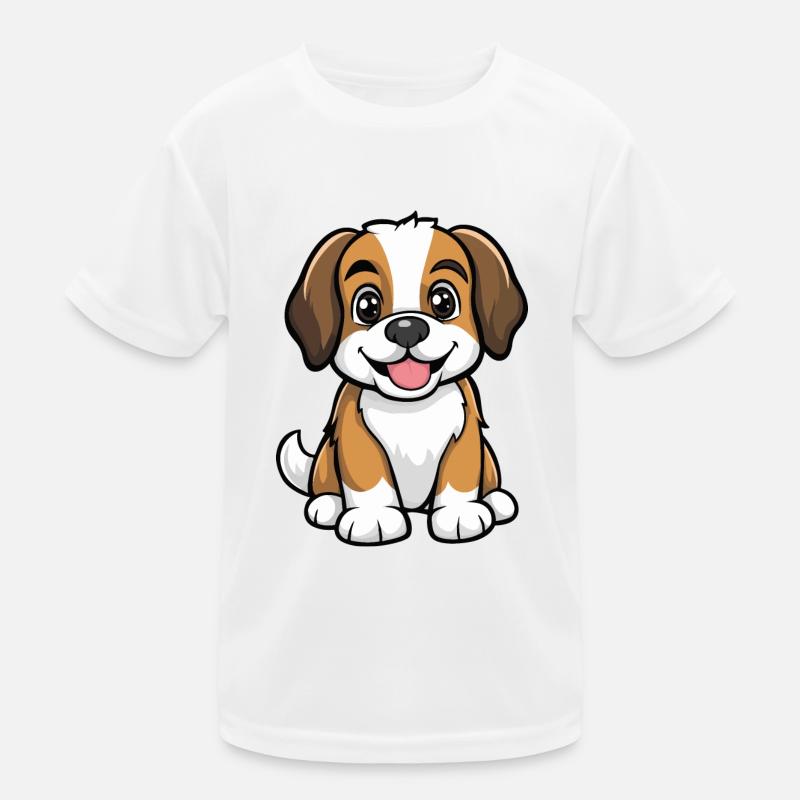Saint Bernard Hund Comic Niedlich Kinder Funktions-T-Shirt