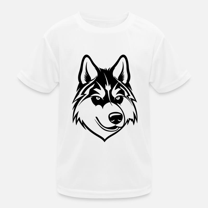 Husky Hund Wolf Kinder Funktions-T-Shirt